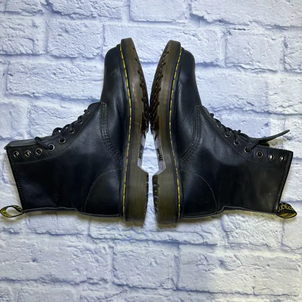 Dr. Martens 11821 leather Black Lace Up Combat Shoes usa 6 EU 37 - Image 9