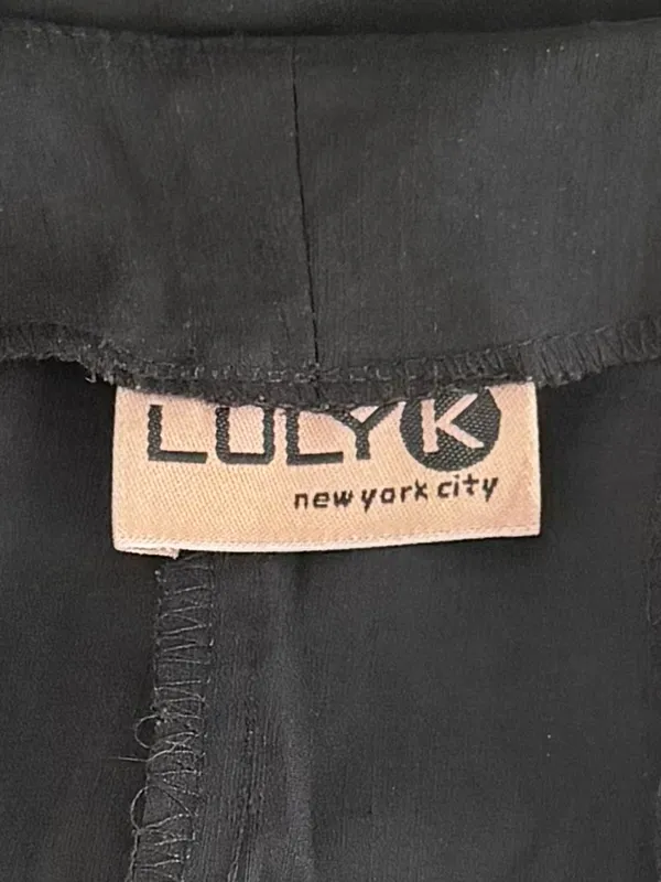 Vintage Luly K Black Belted Halter Jumpsuit - Image 7