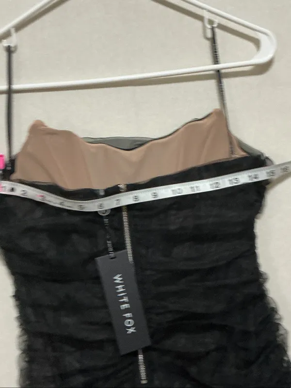 Elegant Strapless Black Ruched Cocktail Dress - Image 5