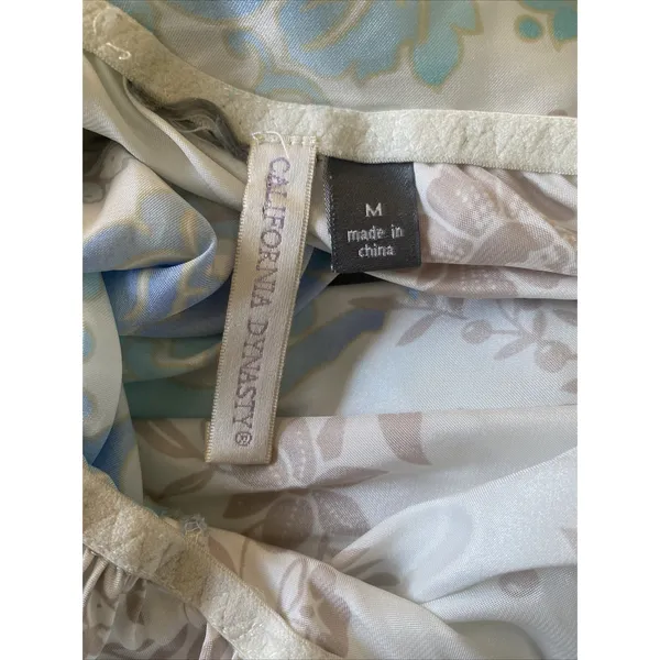 California Dynasty Floral Satin Chemise Nightgown Women Dainty Size Medium Slip - Image 5