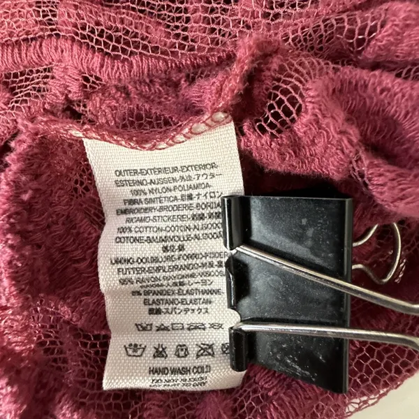 Free People Jens Pirate Booty El Sol Dark Rose Lace Babydoll Mini‎ Dress Size S - Image 9