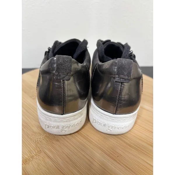 Paul Green Toby Low Top Sneakers Women's 5 Charcoal Grey Suede Metallic‎ Shoes - Image 6
