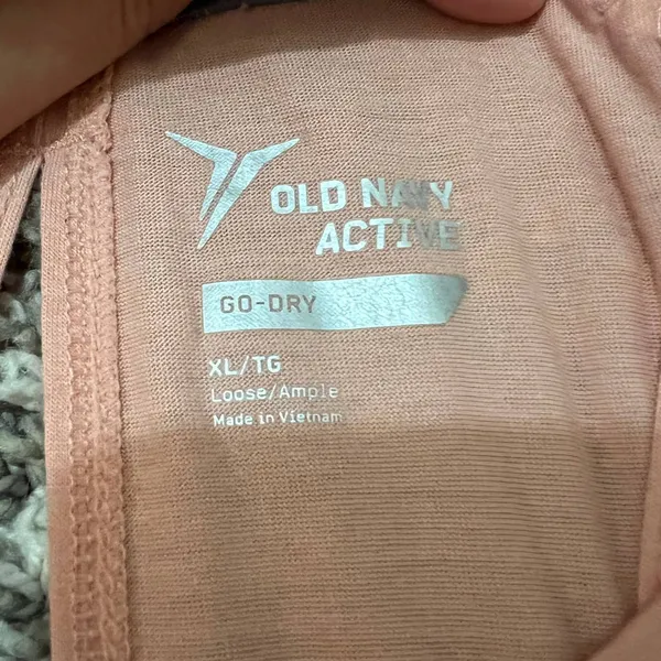 Old Navy (XL) Active Go-Dry Peach Braid Detail Raw Hem Slit Back Tank - Image 6