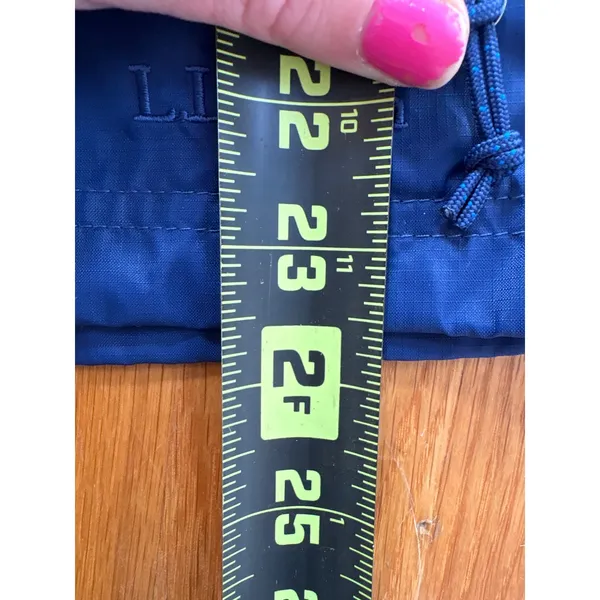 LL Bean Navy Blue Hooded Lightweight Nylon Jacket Windbreaker Size‎ M - Image 6