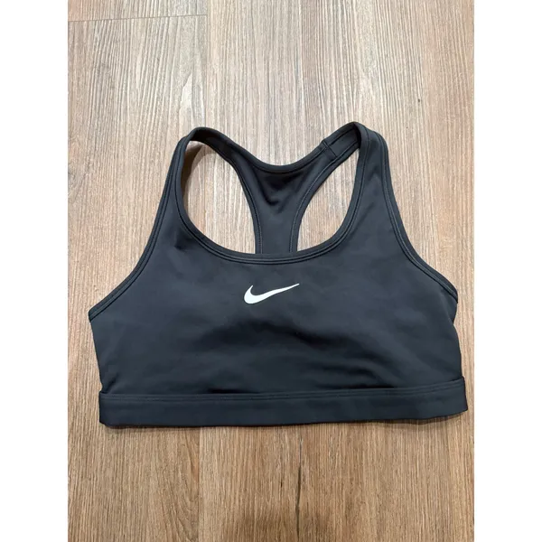 Nike‎ Swoosh Dri-FIT Womens Medium Support Racerback Sports Bra Black Small 3438 - Image 2
