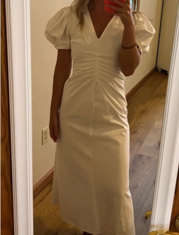 ZARA White Midi Dress - Image 5