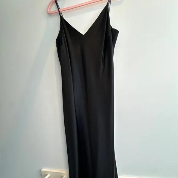 Evan-Picone Size 14 Sleek Black Maxi Dress - Image 5