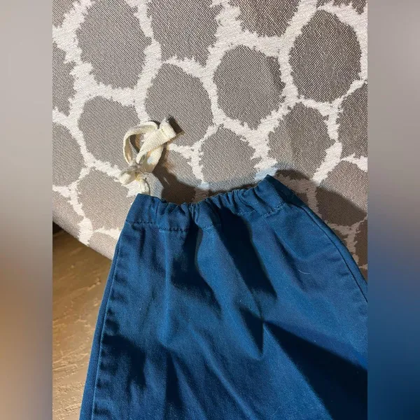 Urban Outfitters Blue Jogger Pants denim blue elastic baggy drawstring ankle Y2K - Image 9