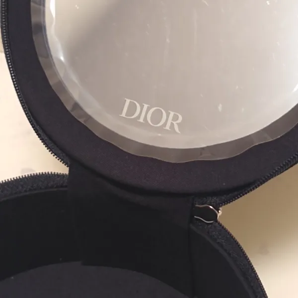 Christian Dior Round Vanity Pouch Makeup Case With Mirror New In Box - Image 4