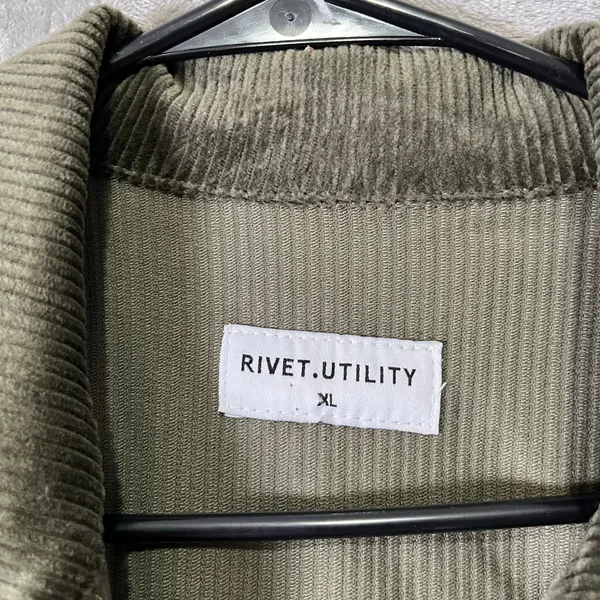 Rivet Utility‎ Bigwig Stretch Organic Cotton Corduroy Jumpsuit XL Workwear New - Image 4