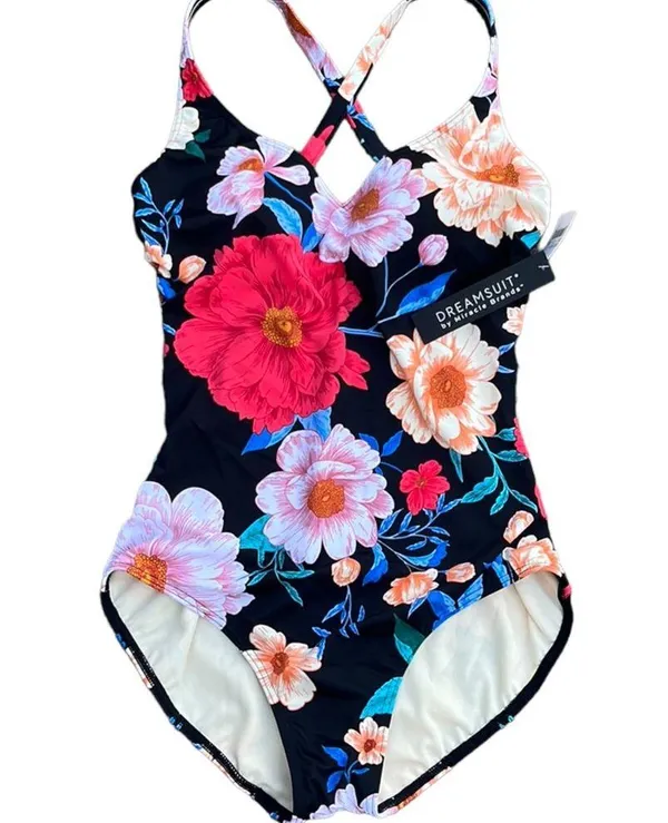 MiracleSuit NWT Dreamsuit by Miracle Brands One Piece Swim Suit Floral Size 12 - Image 2
