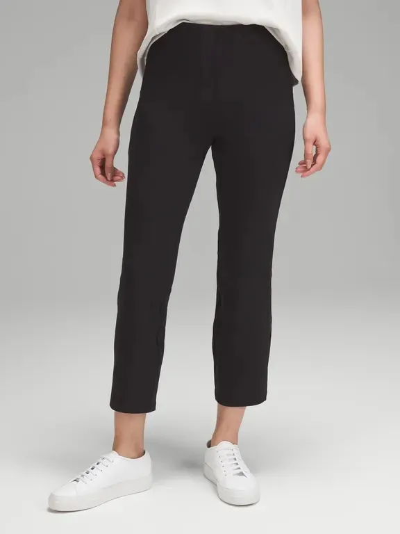Lululemon Smooth Fit Pull-On High-Rise Cropped Pants in Black Size 4 Work Wear - Image 2