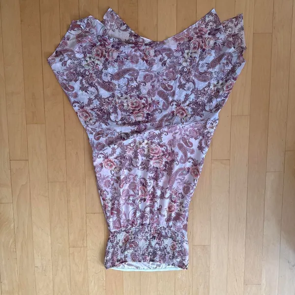 Princess Polly Coralis pink paisley strapless asymmetric midi dress - Image 3