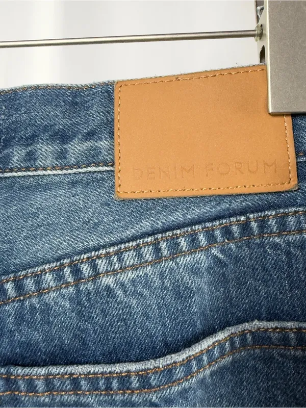 Denim Forum The Farrah Hi Rise Cargo Wide Leg Jeans in Blue‎ Size 27 - Image 6