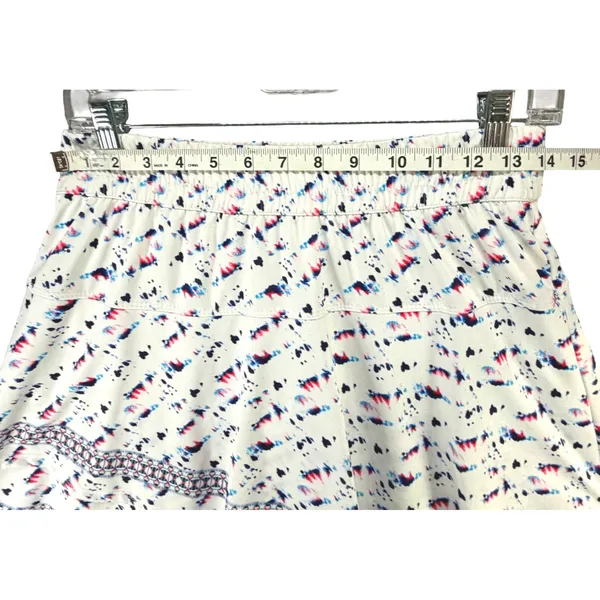 Lucky In Love Ruffled Tiered Tennis Skort Womens S White‎ Abstract Sporty Chic - Image 7