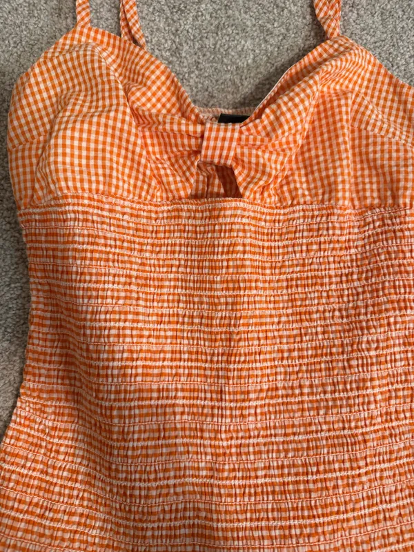 Target Orange Gingham Dress - Image 2