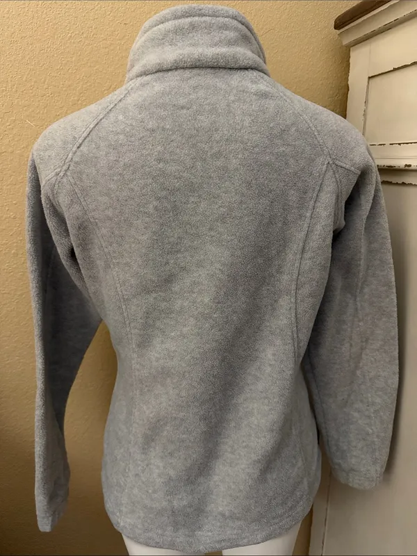 Columbia Light Gray Full-Zip Teddy Fleece Jacket - Image 6