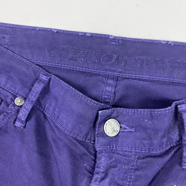 Citizens of Humanity Jeans Womens 29 Purple Thompson Medium Rise Cropped‎ Skinny - Image 6