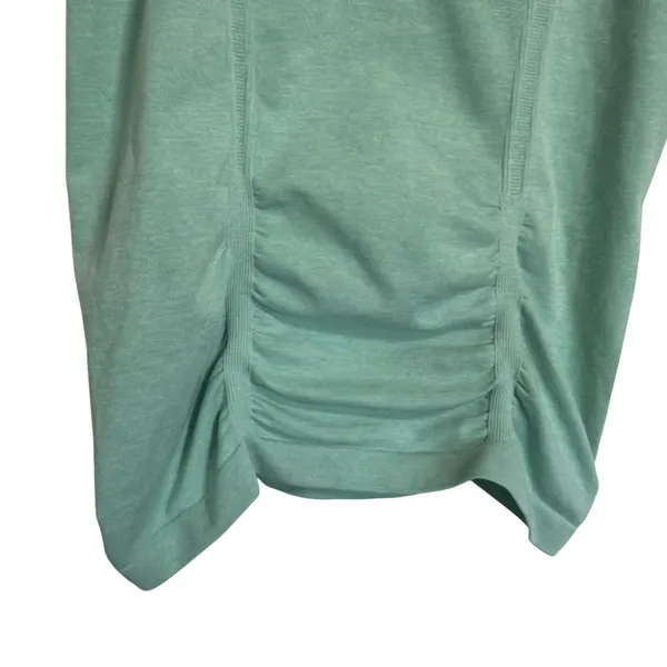 Athleta Womens XS Green‎ Heathered Ruched Seamless Racerback Tank Top 648266 - Image 5