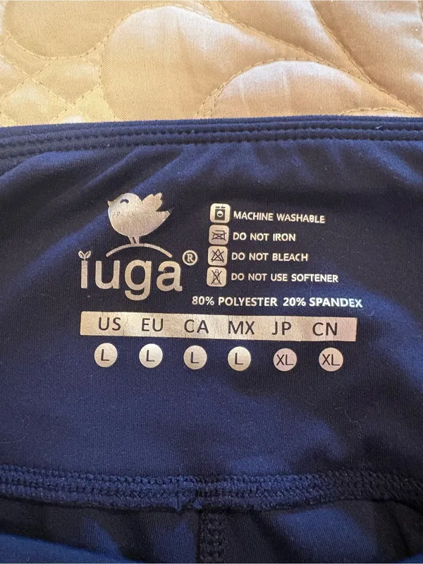IUGA high-waisted navy leggings women’s L - Image 5