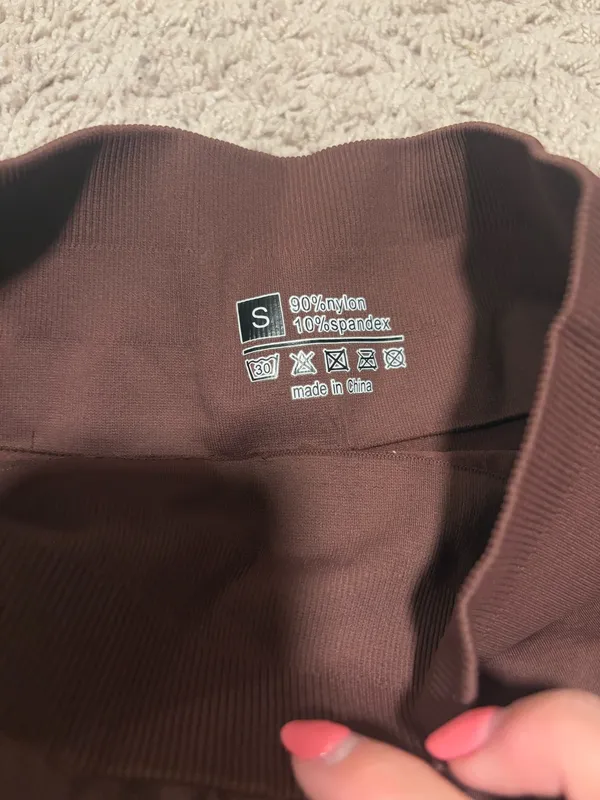 Invisible scrunch butt biker shorts Brown - Image 3