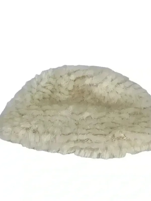 Vintage Hat Hansen Faux Fur White Winter Made In The Usa Adjustable Cap - Image 12