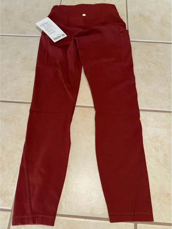 Lululemon Align With Pockets High-Rise 25” Cranberry Charm Size 6 NWT - Image 3