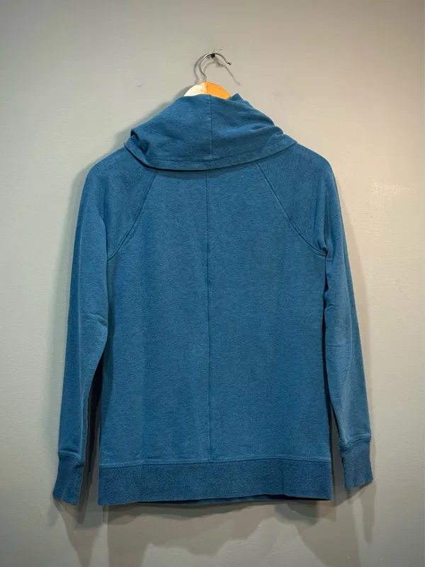 Blue L.L. Bean Funnel Neck Sweatshirt Size S EUC - Image 4