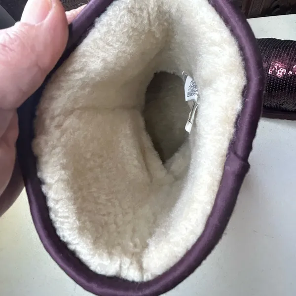 UGG Classic Short Sparkles Port Sheepskin Boots Women Size 8 - Image 14