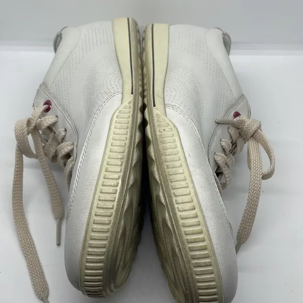 Ecco White Leather Lace Up Sneakers 41 - Image 4