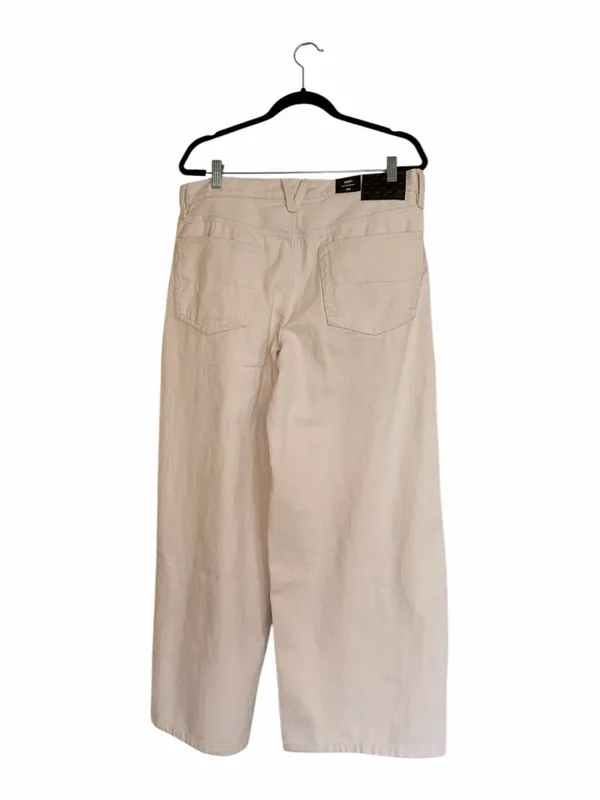 NWT VANS Check-5 Low Rise Extra Baggy Jeans In Ecru SZ-30 - Image 9