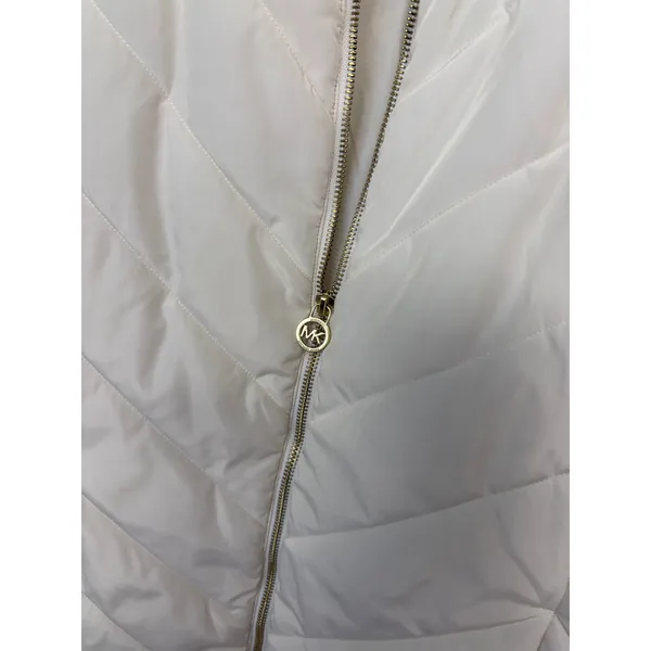MICHAEL Michael Kors Cream Puffer Vest‎ Size Large - Image 3