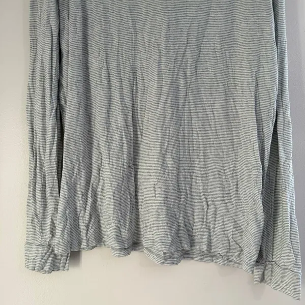 Marine Layer Supima Cotton Modal Blend Striped Henley Long Sleeve Tee‎ Size M/L - Image 2
