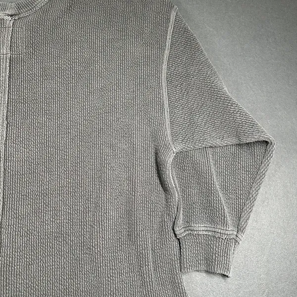 Aerie Waffle Knit‎ Sweater Womens XL Gray V Neck 3/4 Sleeve High Low Oversized - Image 16