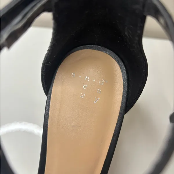 A New Day Enya Black Studded Barely There Pumps - Image 5