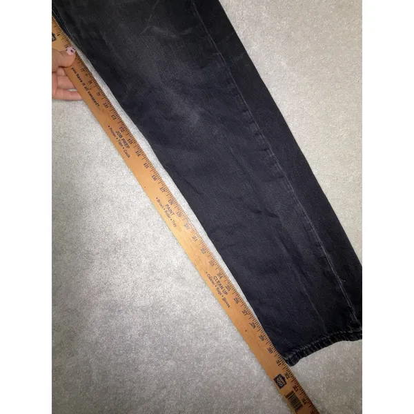 American Eagle Super High Rise Baggy Straight Jeans Womens 2 Long Denim Black - Image 10