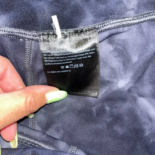 Lululemon Align High-Rise Crop‎ Legging Tie Dye Graphite Grey Size 18 - Image 6