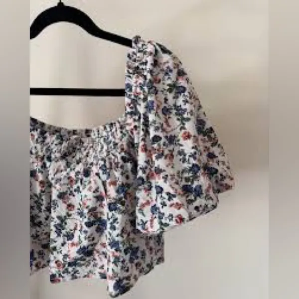 Altard State Floral Puffy Sleeve Blouse Womens Xs - Image 2