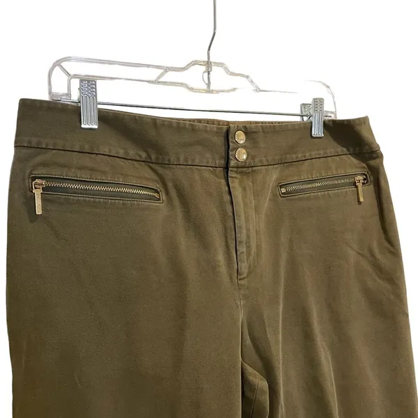 Ralph‎ Lauren Olive Green Wide Leg Pants Petite - Image 2