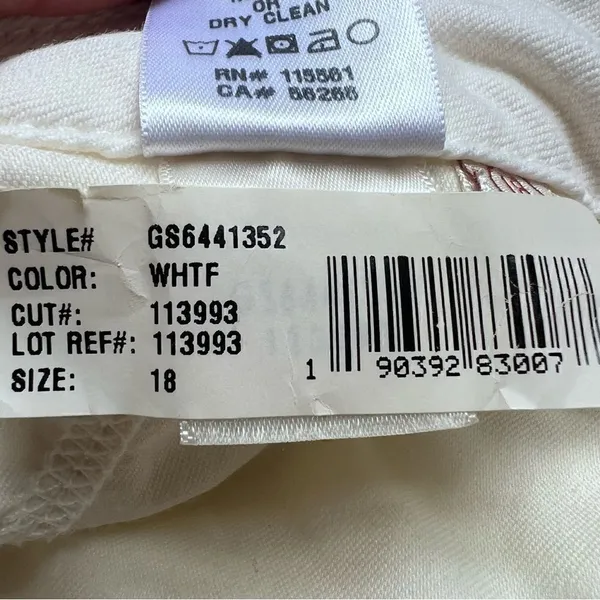 Jen7 by 7 For All Mankind Belted Wide Leg Trouser Pants Size 18 Off White NWT - Image 16