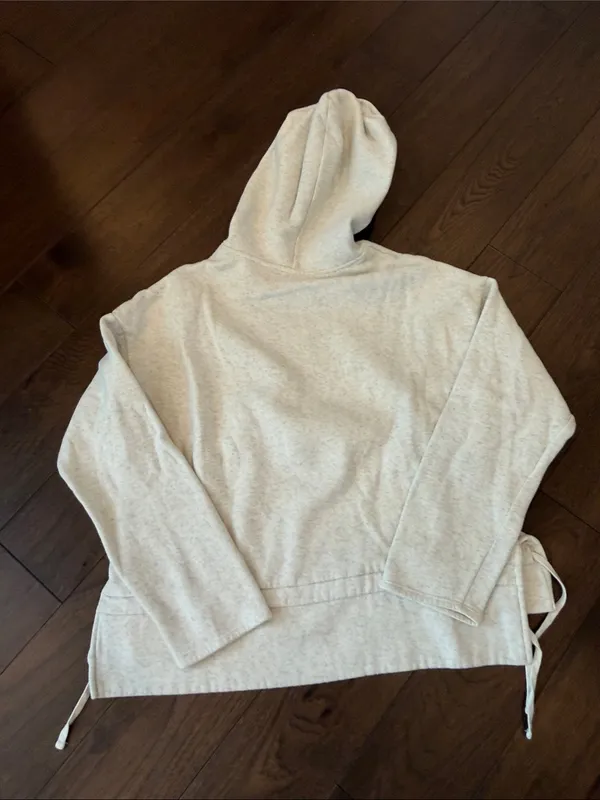 Fabletics Light Heather Gray Hooded Cropped Pullover Size Small - C54-145 - Image 8