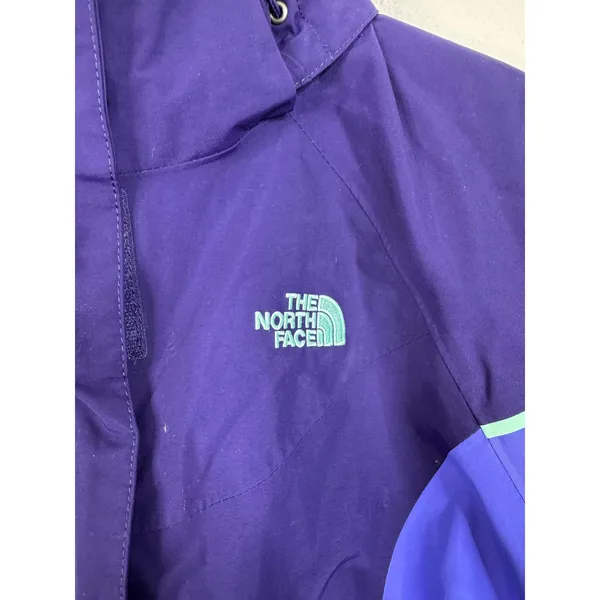 The North Face HyVent Purple Blue Colorblock Fleece Lined Ski Jacket Womens S - Image 7