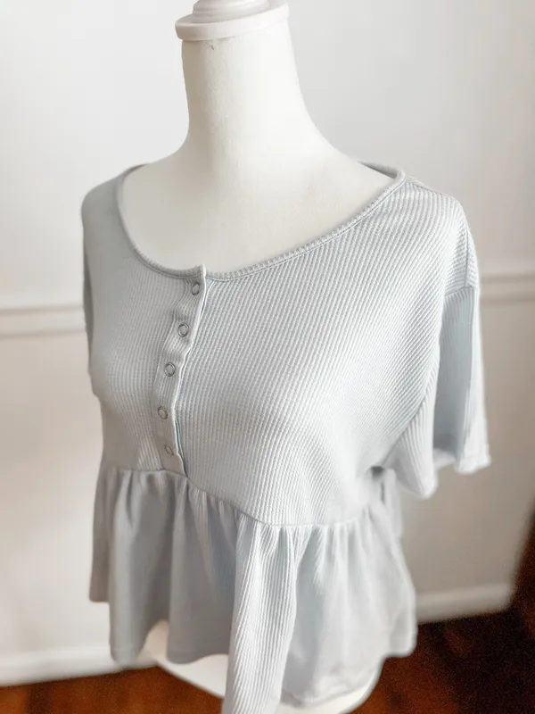 LA Hearts Waffle Knit Peplum - Image 4
