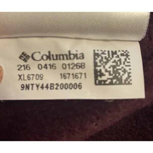 COLUMBIA Womens‎ Benton Springs Full Zip Fleece Jacket Burgundy Size S Small - Image 7