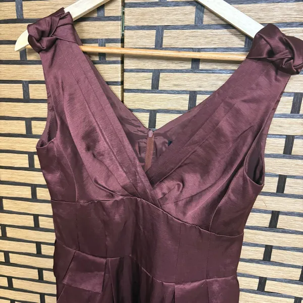 Nanette Lepore Brown Satin Dress Size‎ 4 - Image 2