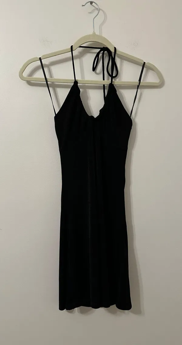 Princess Polly Pazia Halter Mini Dress Black - Image 9