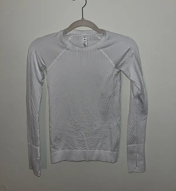 Lululemon White Running Long Sleeve - Image 2