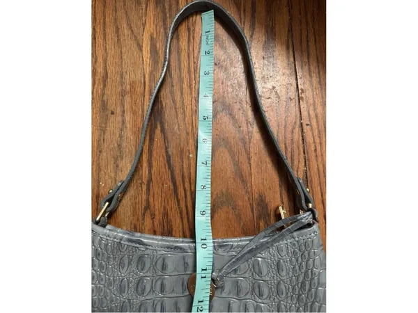 Brahmin Crocodile Embossed Light Blue Mini Shoulder Bag 10” Y2K - Image 7