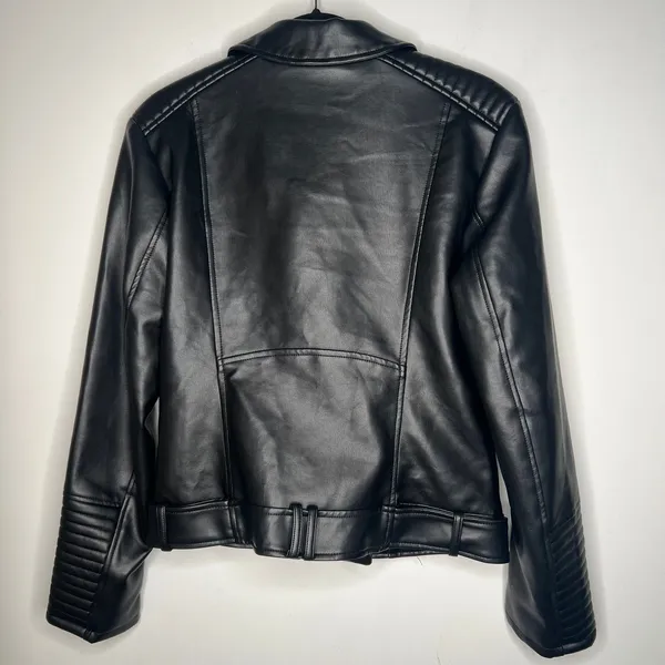 Kendall & Kylie Faux Leather Moto Jacket Size M - Image 6