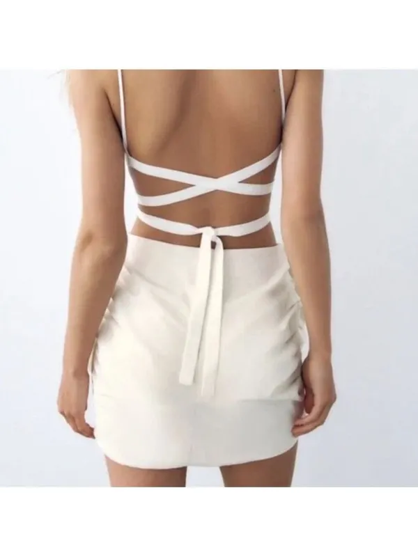 Zara Skirt Voluminous 3D Bow Mini Cream Sz M BarbieCore, Balletcore, Soft Glam - Image 5